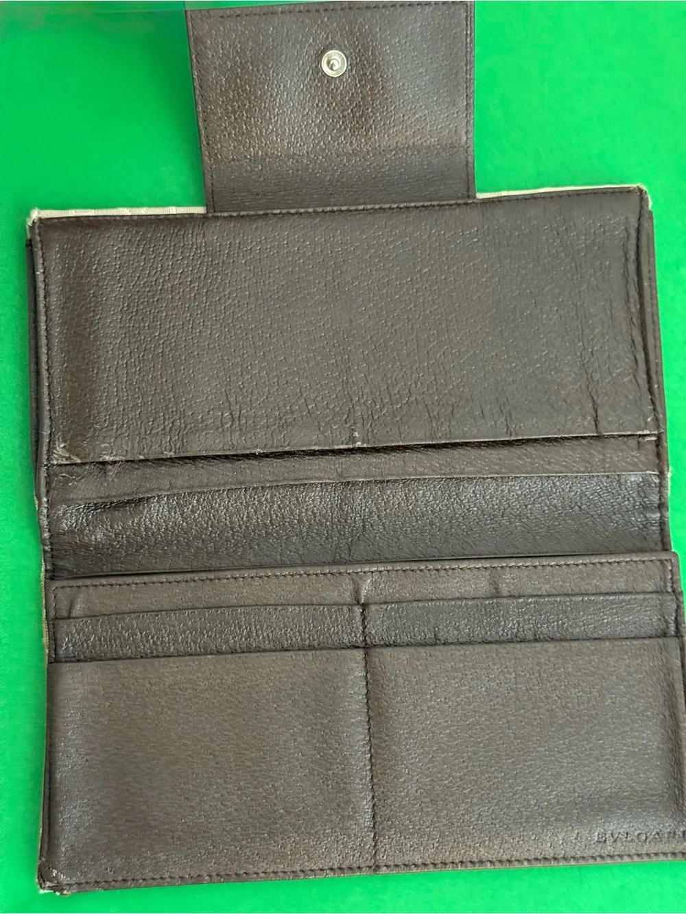 BVLGARI Logomania Monogram Long Trifold Wallet